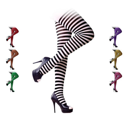 Panty a Rayas Negro Adulto en varios colores