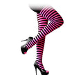 Panty a Rayas Negro Adulto en varios colores