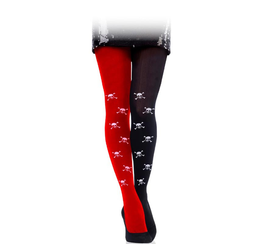 Translation missing: en.Panty de Pirata rojo y negro adulto