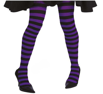 Pantys a Rayas lila y negro