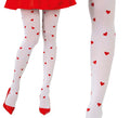 Pantys blancas con Corazones rojos