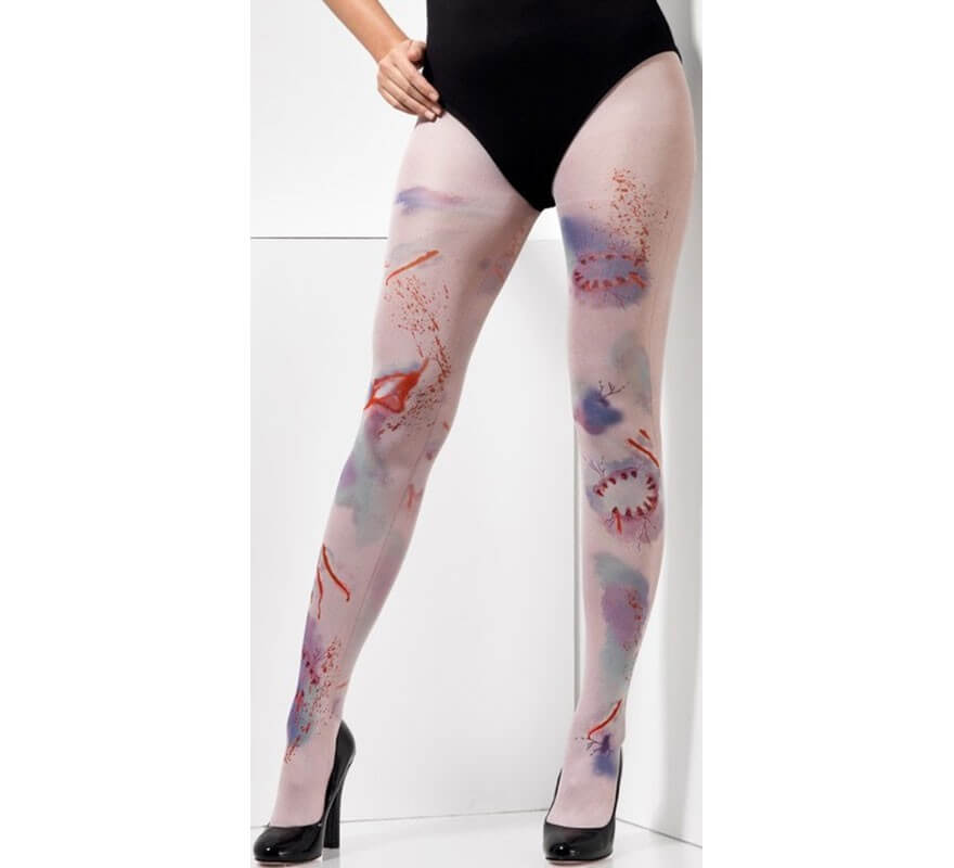 Translation missing: en.Pantys Blancas con impresión de Heridas para mujer