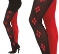 Pantys de Arlequina Roja y Negra Adulto