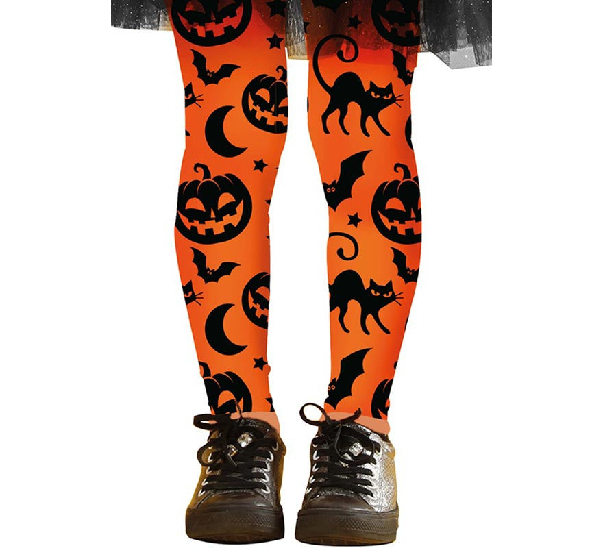 Translation missing: en.Pantys de Halloween naranjas Infantiles