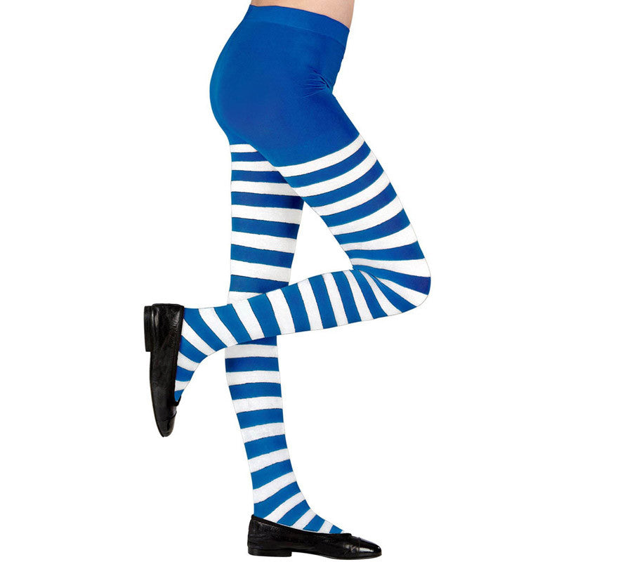 Translation missing: en.Pantys de Rayas Blancas y Azules 70 deniers Infantiles