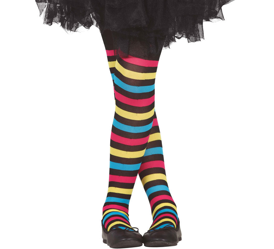 Pantys de Rayas Multicolores Infantiles