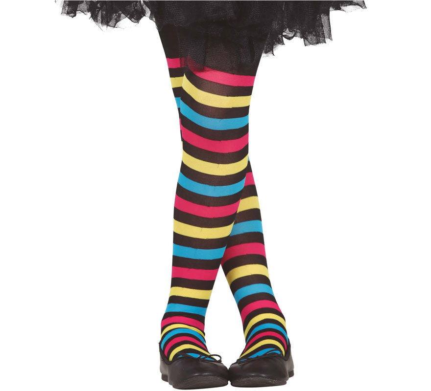 Pantys de Rayas Multicolores Infantiles