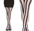 Pantys de Rayas Negras y Blancas Verticales Adulto