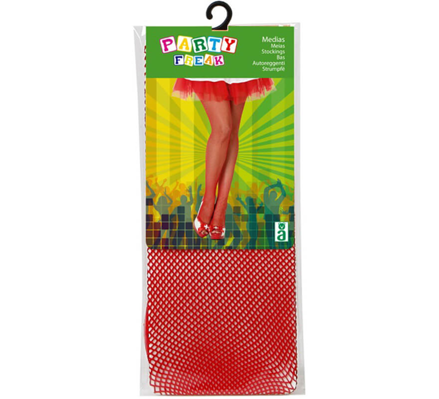 Pantys de Rejilla Rojas