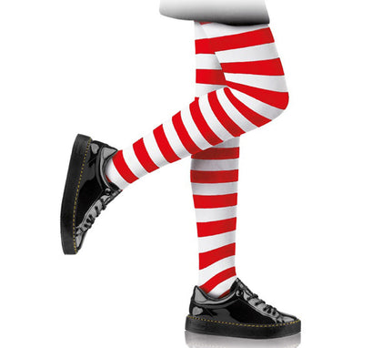 Pantys Infantiles Rayas Rojas y Blancas