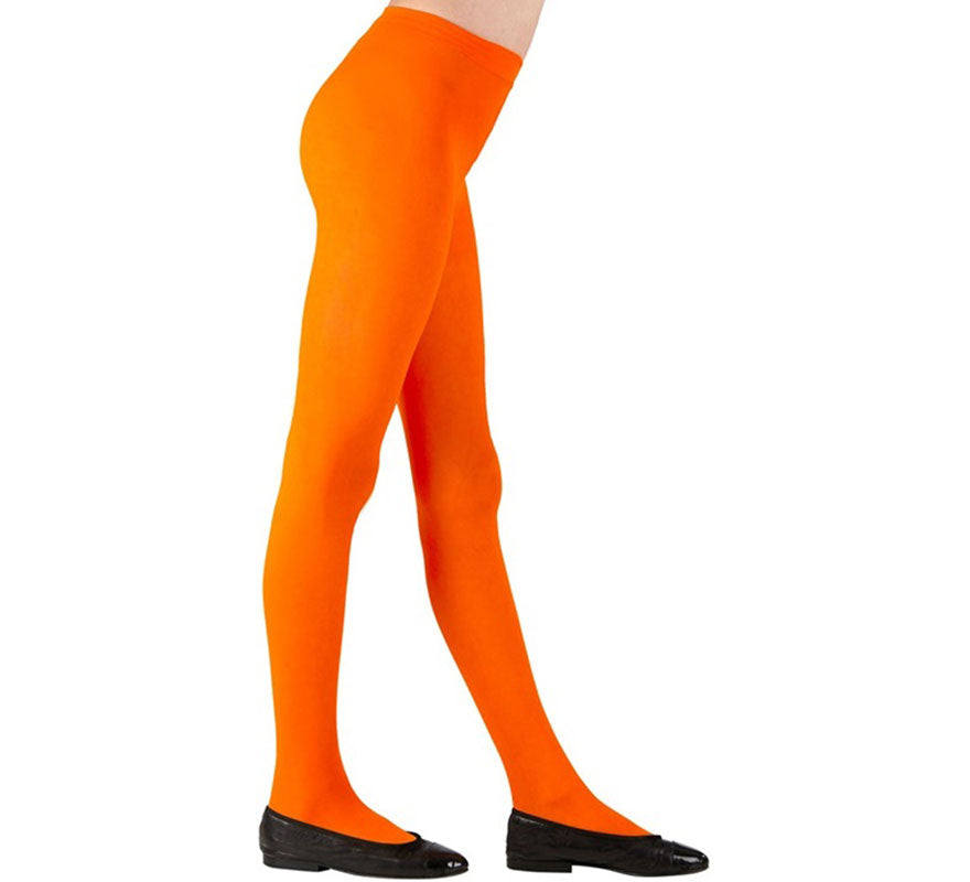 Pantys naranjas de 40 DEN para niña