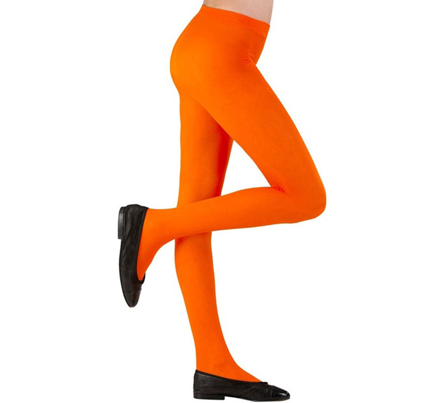 Pantys naranjas de 40 DEN para niña