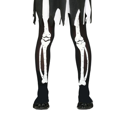 Pantys Negros de Esqueleto para niña