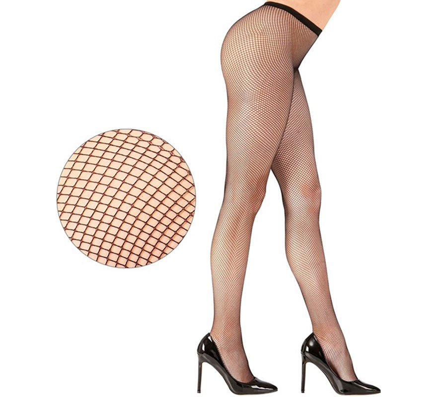 Pantys negros de Rejilla para mujer