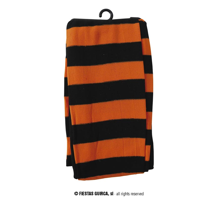 Pantys a Rayas naranja y negro