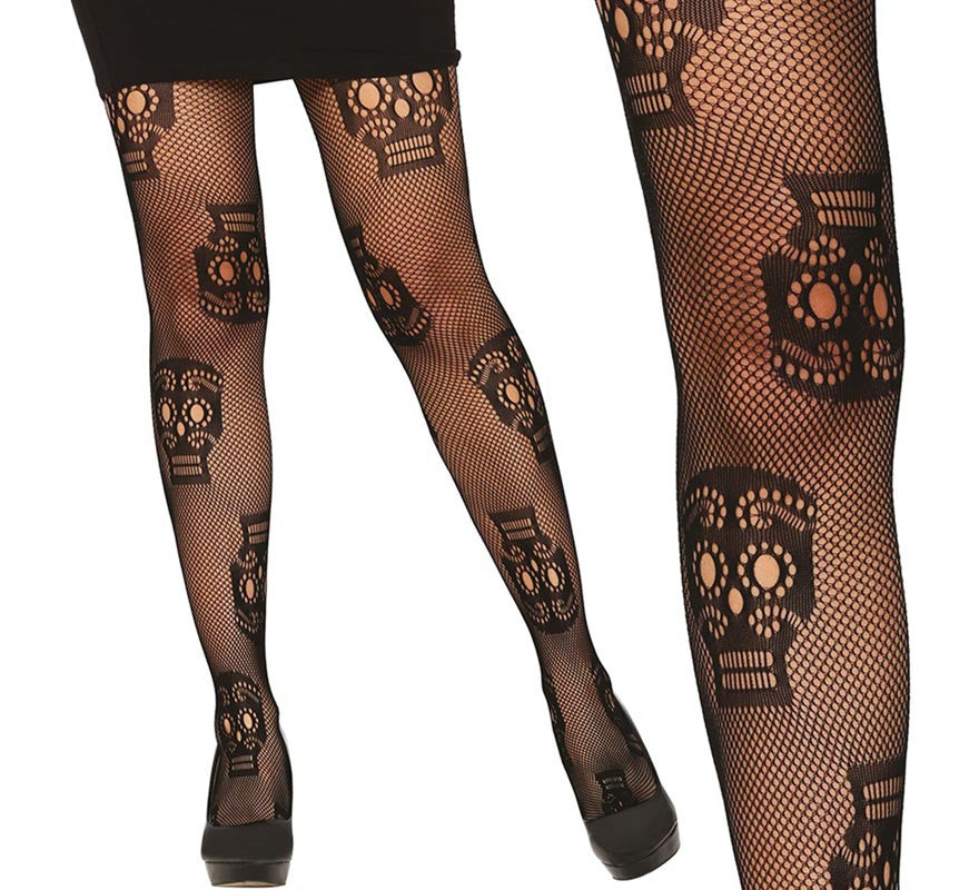 Translation missing: en.Pantys Rejilla de Calaveras para mujer