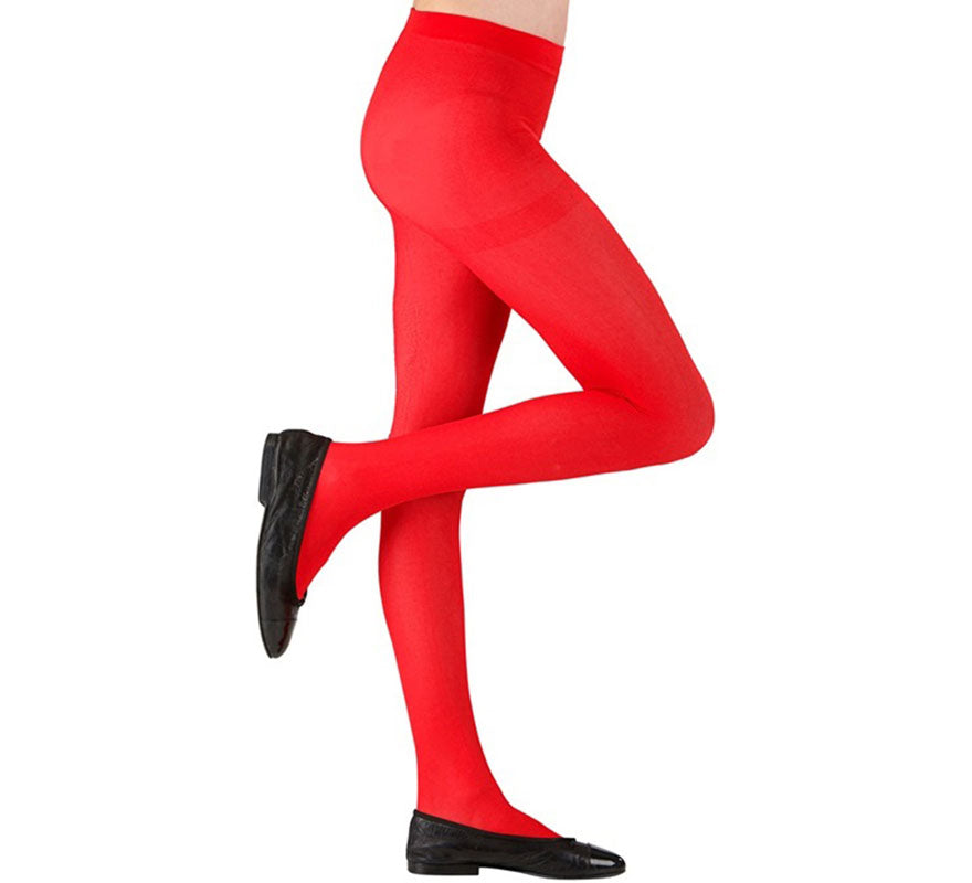 Pantys rojos de 40 DEN para niña