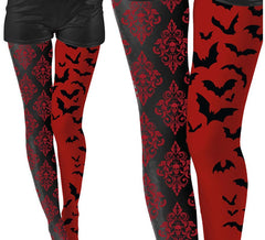 Red vampire tights for women