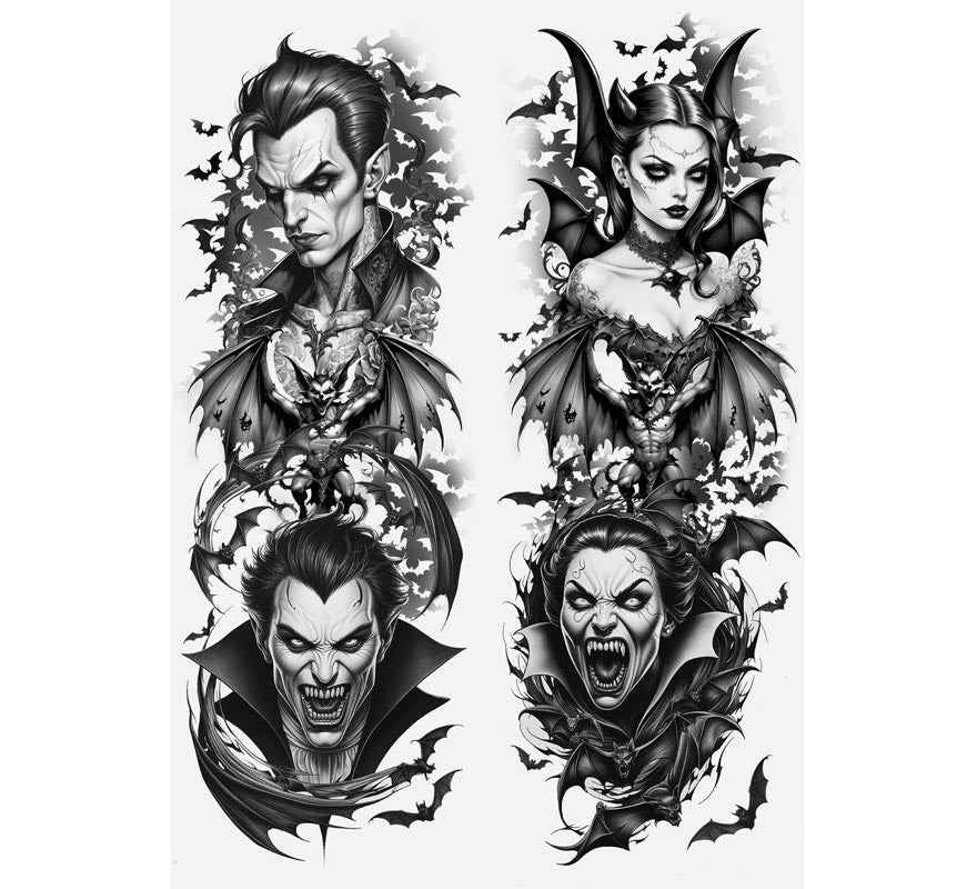 Pantys Vampiros con efecto Tatuaje