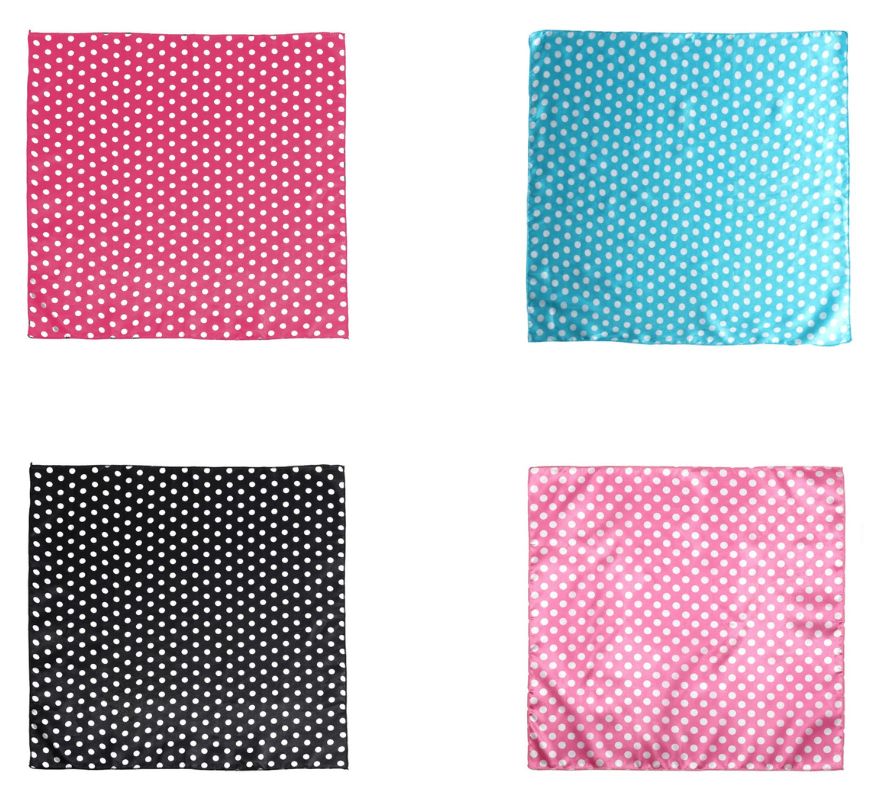Pañuelo con lunares blancos de 50x50 cm en varios colores