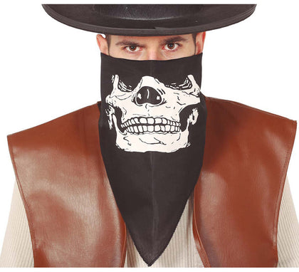 Pañuelo Facial Negro con Calavera