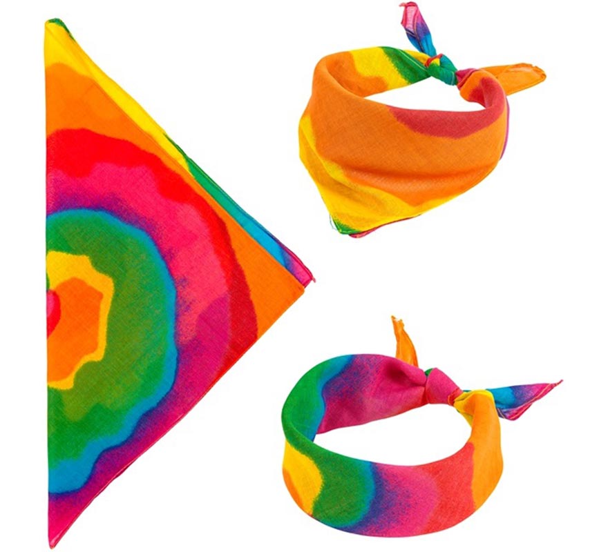 Translation missing: en.Pañuelo Hippie Tie-Dye multicolor de 55x55 cm