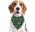 Pañuelo Navideño estampado verde para perro de 69x35 cm