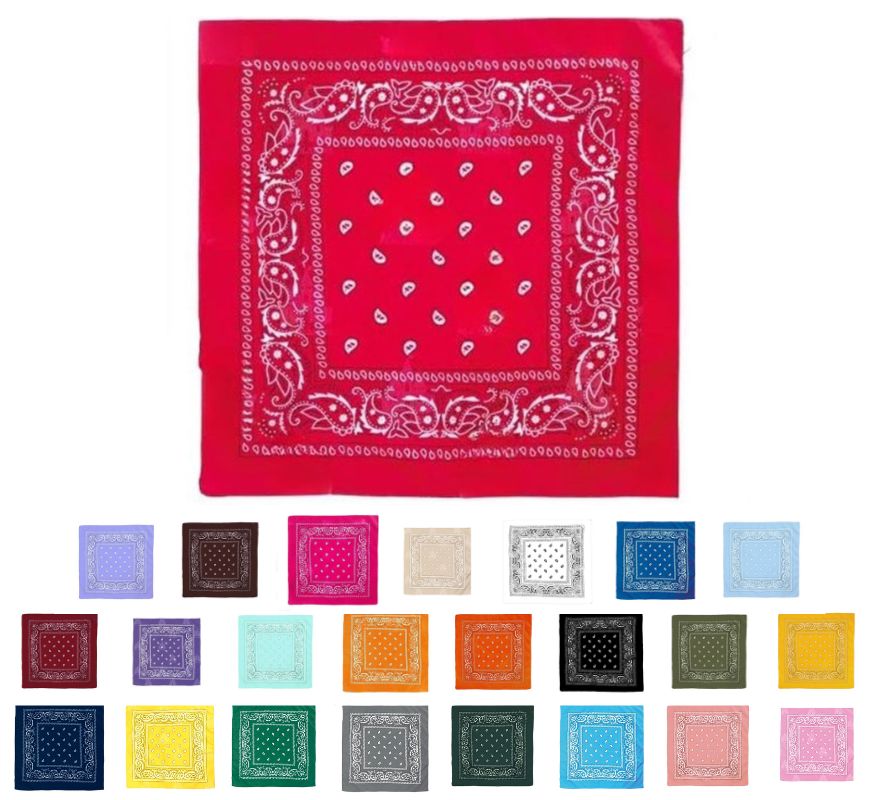 Pañuelo Paisley de 54x54 cm en varios colores