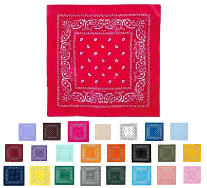 Pañuelo Paisley de 54x54 cm en varios colores