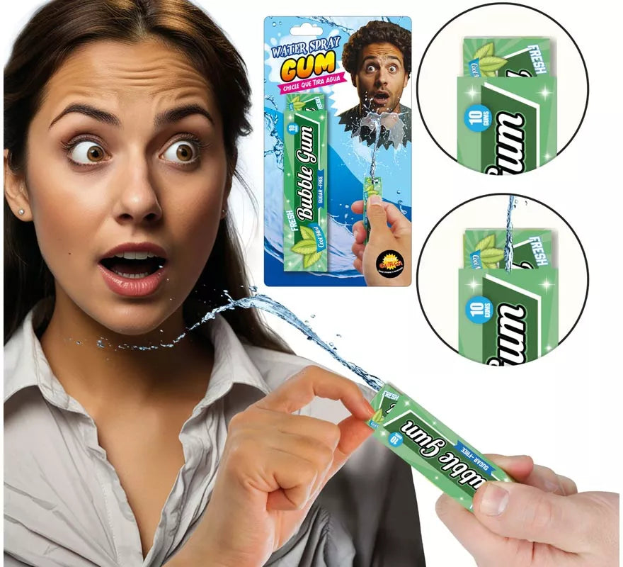 Paquete de Chicles Lanza Agua de Broma