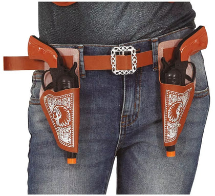 Par de Cartucheras con 2 Pistola de 20 cm