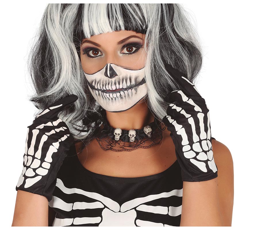 Par de guantes Esqueleto para Halloween
