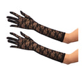 Par de Guantes Largos de Encaje negros adulto de 40 cm