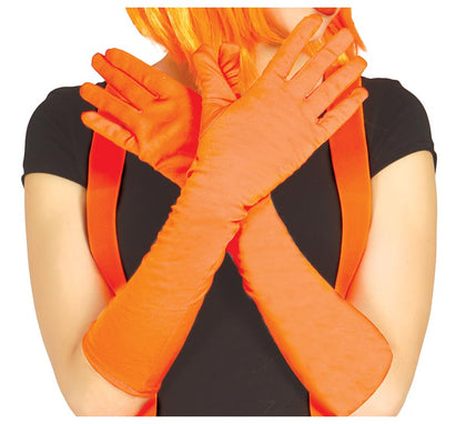Par de Guantes naranja neón de 45 cm