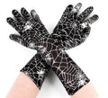Par de Guantes negros con telaraña adulto