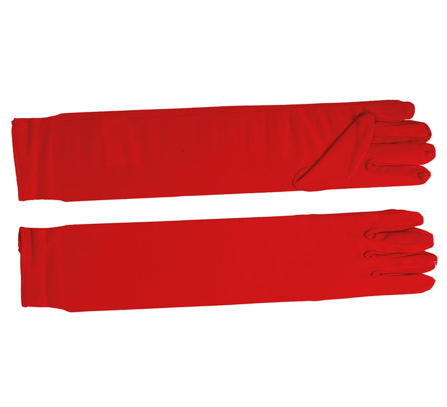Translation missing: en.Par de guantes rojos largos 45 cm