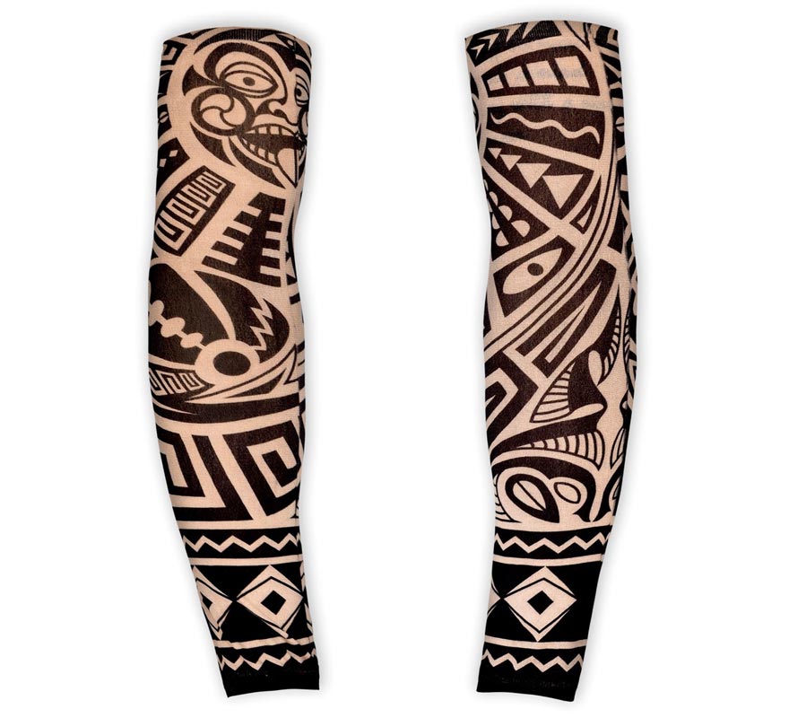 Par de Mangas de Tatuajes Tribales con aspecto natural