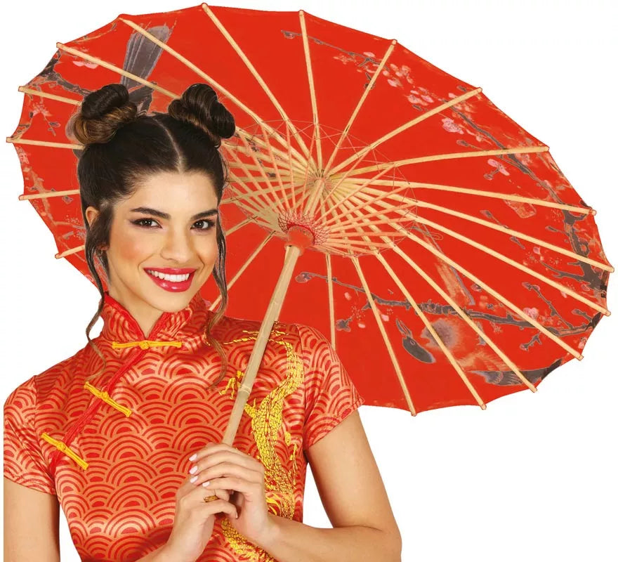 Paraguas Japonés de 82 cm rojo
