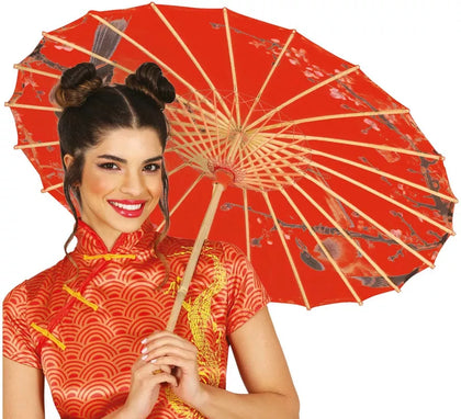 Paraguas Japonés de 82 cm rojo