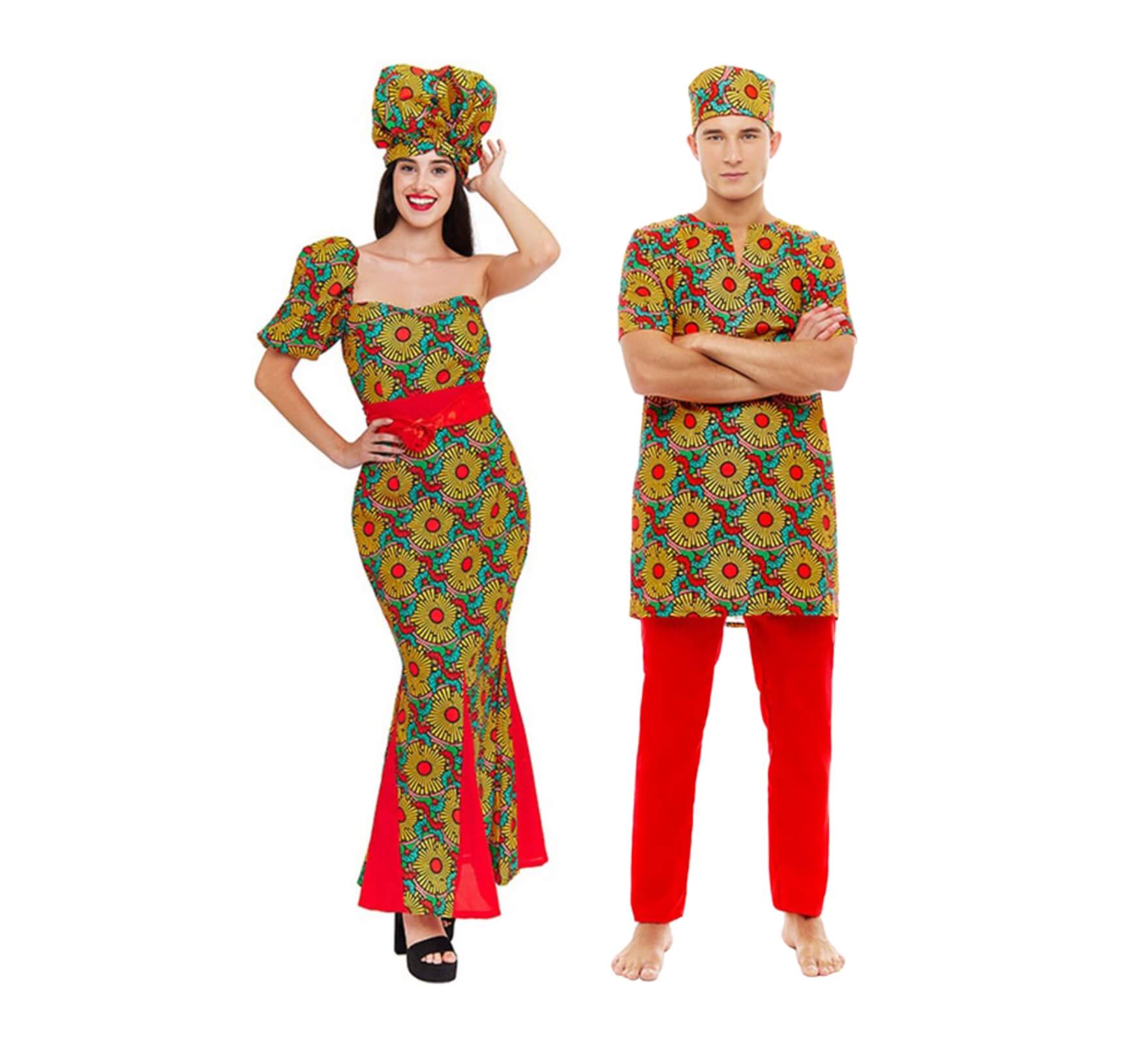 Translation missing: en.Pareja con estampado africano