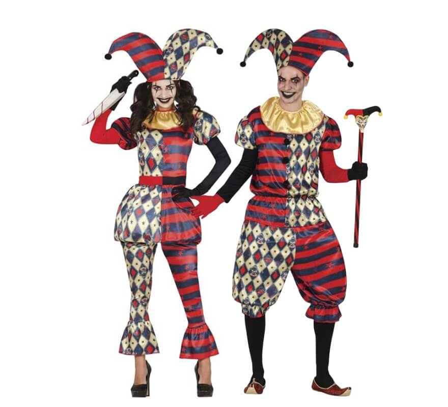 Diamond pattern harlequins couple