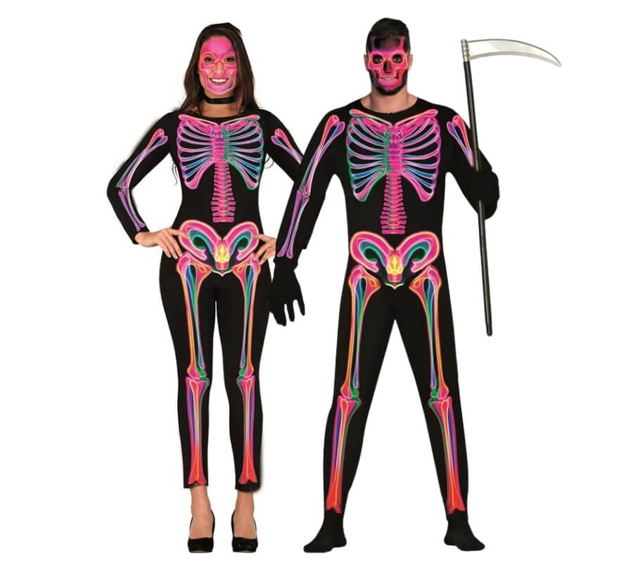Neon skeletons couple