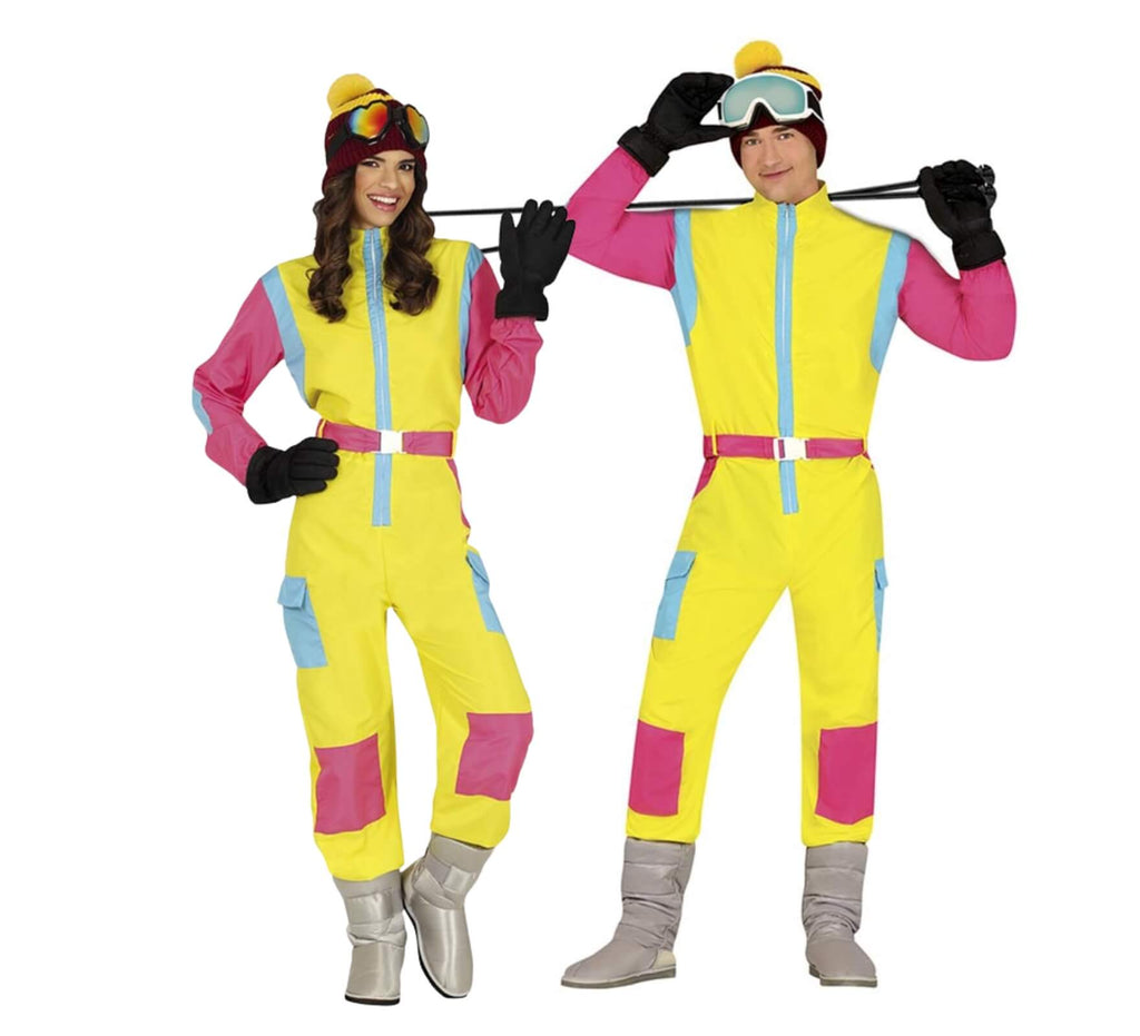 Yellow skier couple