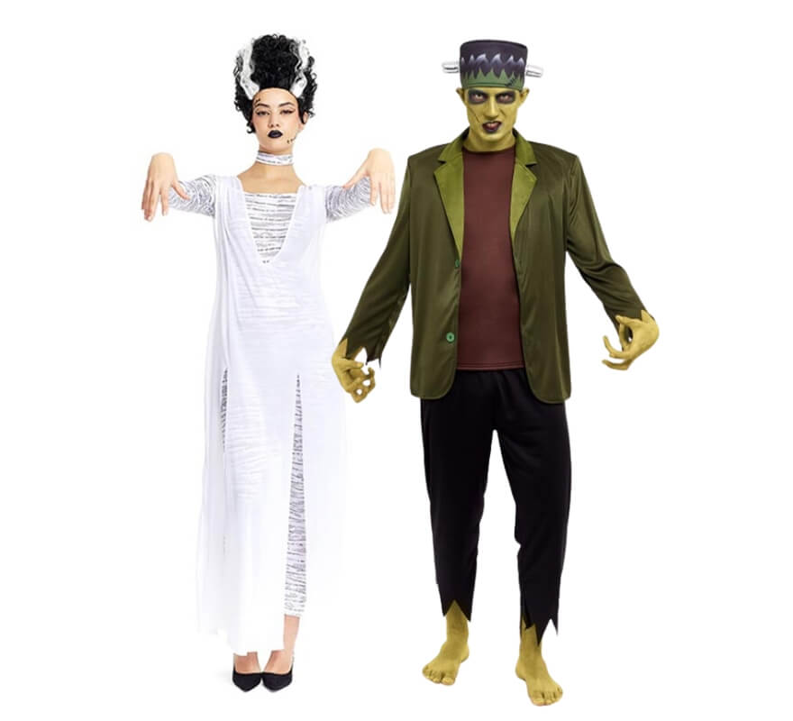 Frankenstein and his bride couple