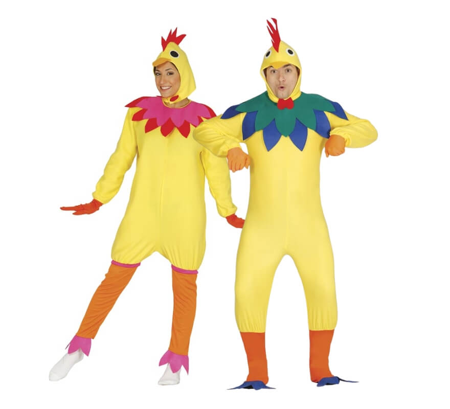 Coppia di gallina e gallo