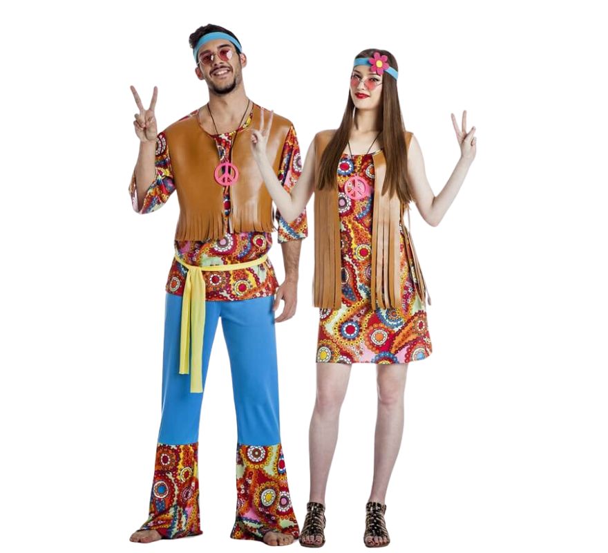 Translation missing: en.Pareja de Hippies con chaleco adultos