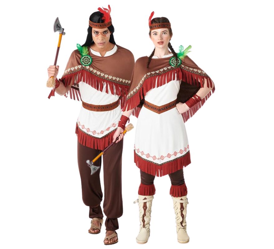 Translation missing: en.Pareja de Indios color blanco adultos
