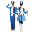 Pareja de majorettes azul