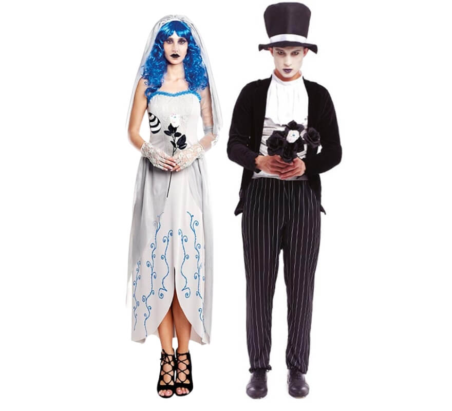 Corpse bride and groom couple