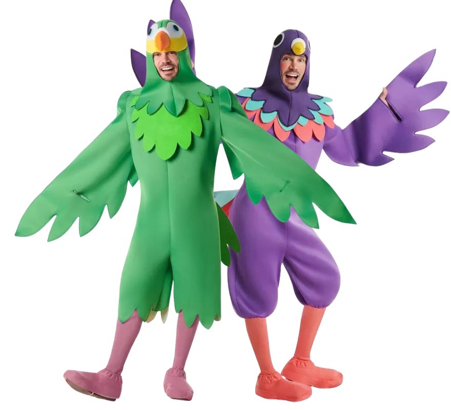 Translation missing: en.Pareja de pájaros verde y morado